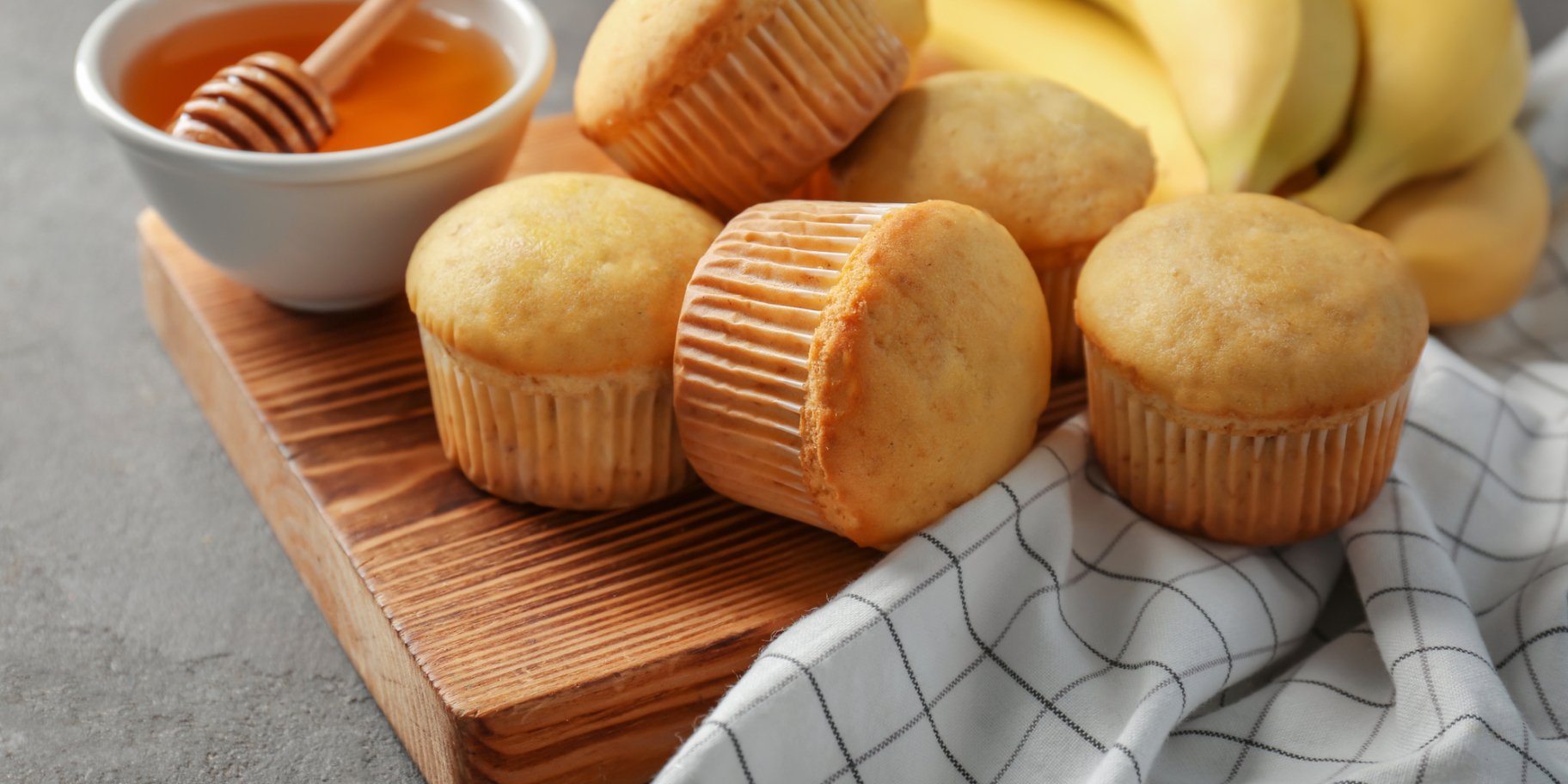 Песни банановые мафины с клюквой