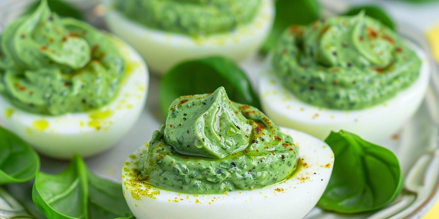 Яйця фаршировані шпинатом