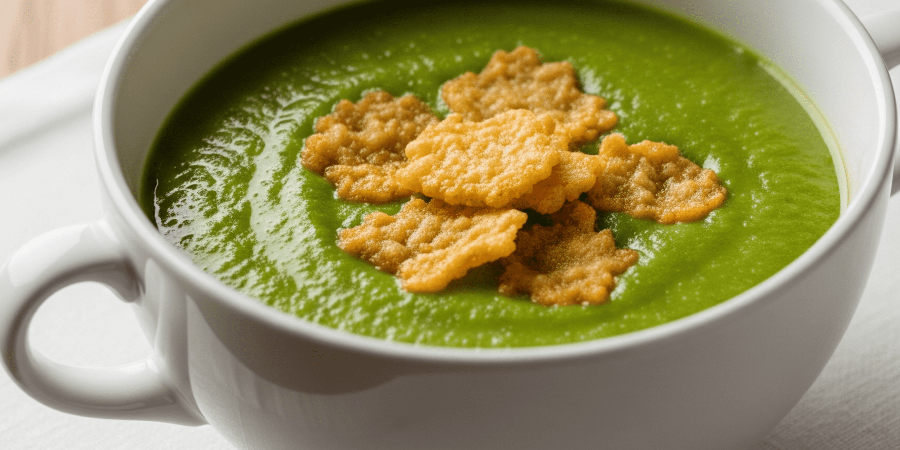 Зелений суп із пармезаном