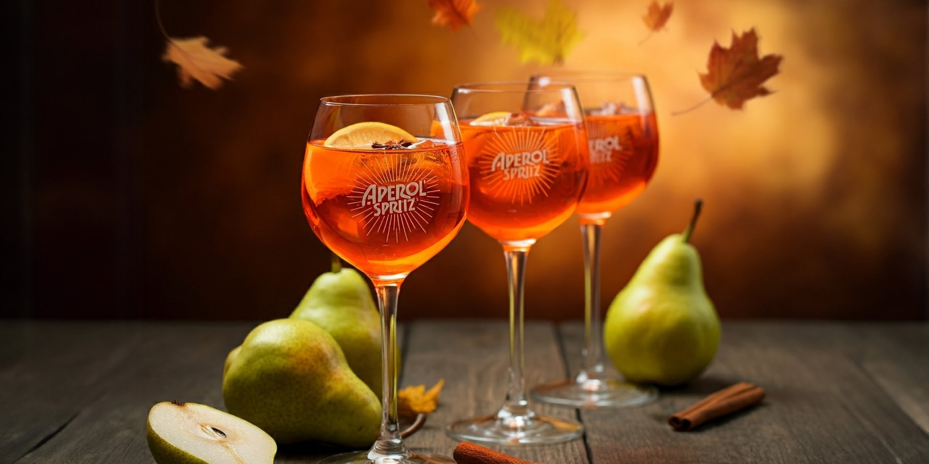 апероль шпріц із грушевим соком і корицею