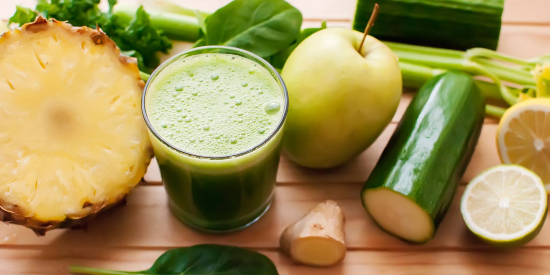 Зелені овочі та фрукти