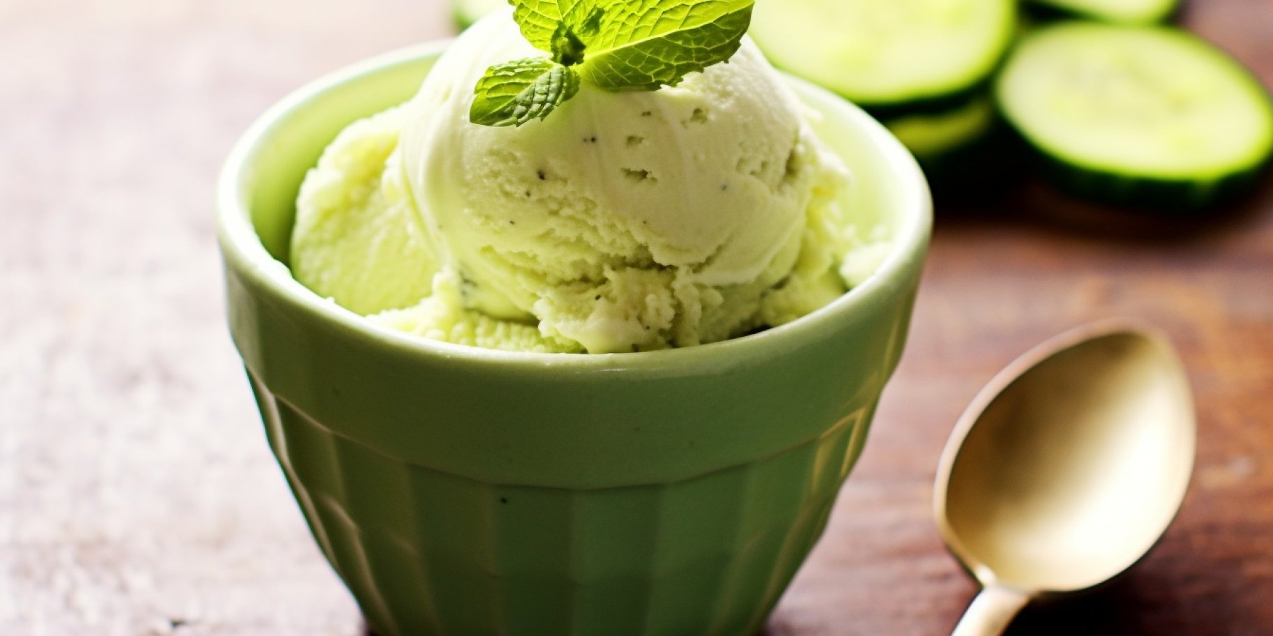 Домашнє морозиво з огірків та м’яти
