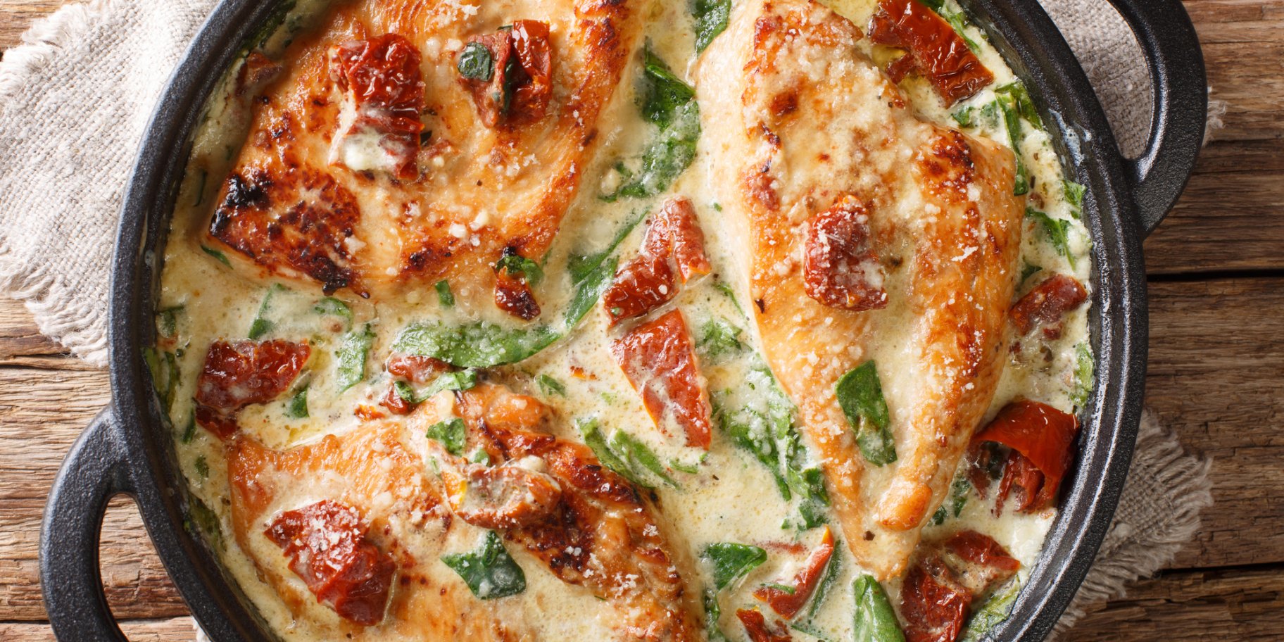 Куряча грудка зі шпинатом