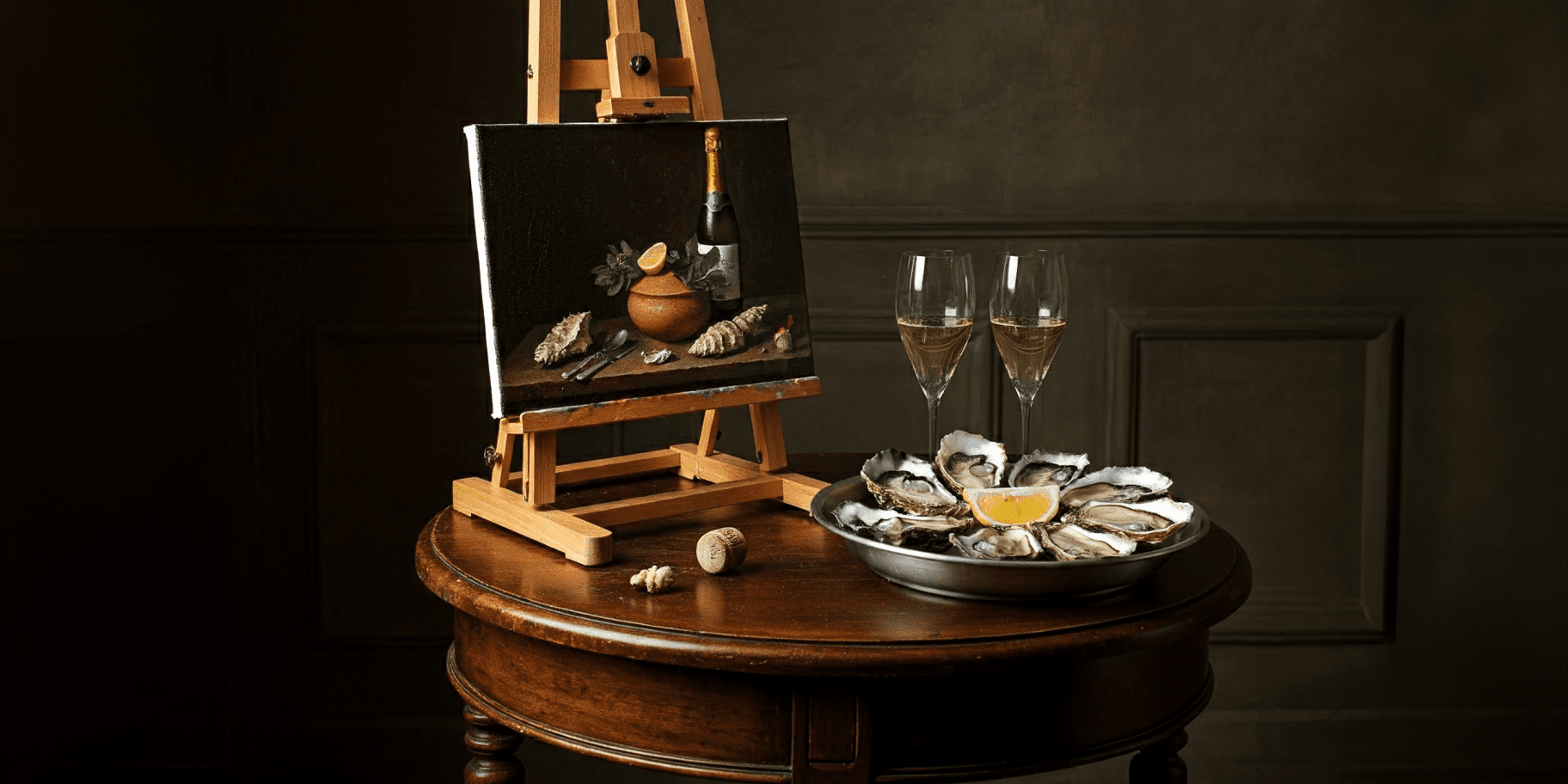 Малювання з ігристим та устрицями