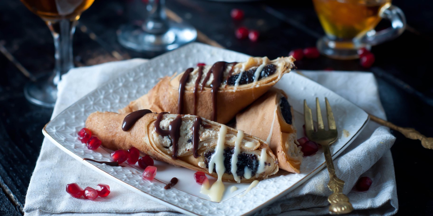 Млинці з трьома начинками