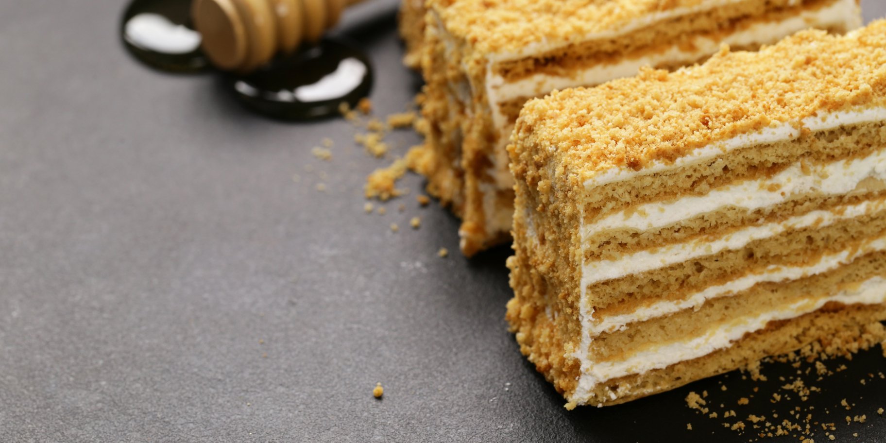 Медовик без розкачування коржів