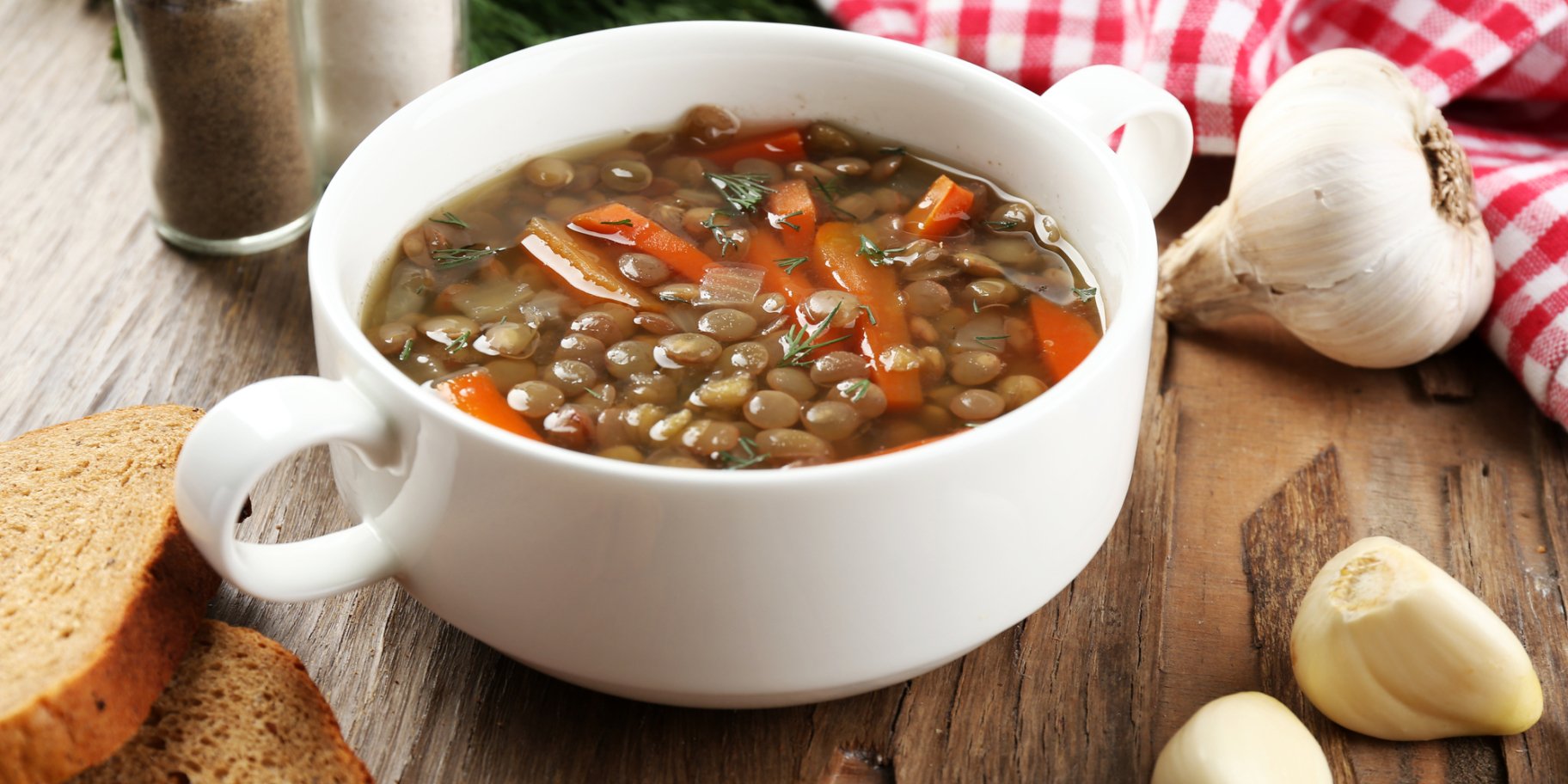 Суп из зеленой чечевицы