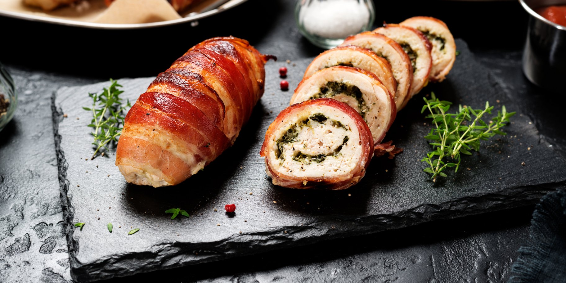 курка фарширована беконом