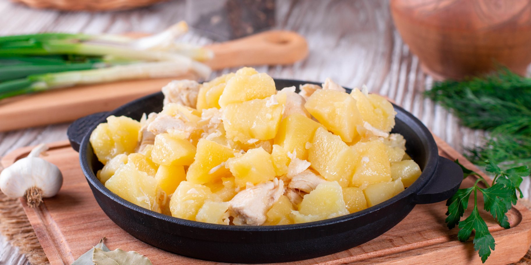 Картопля з курячим філе