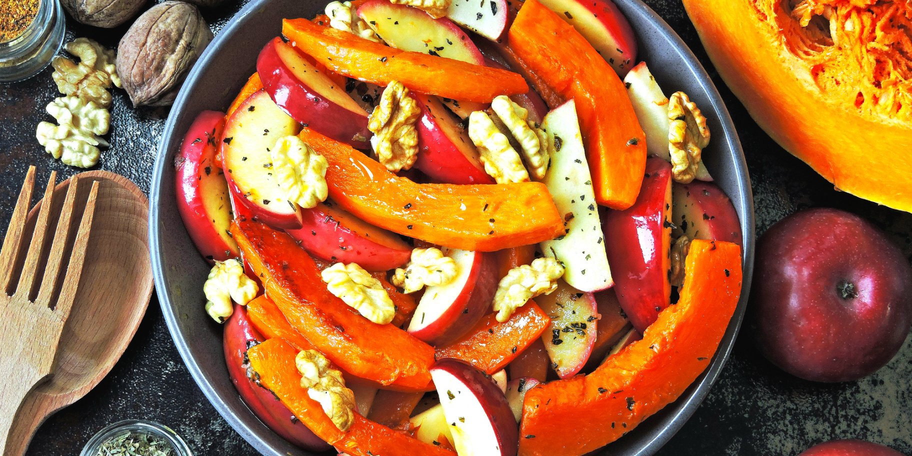 Салат з гарбузом і яблуками