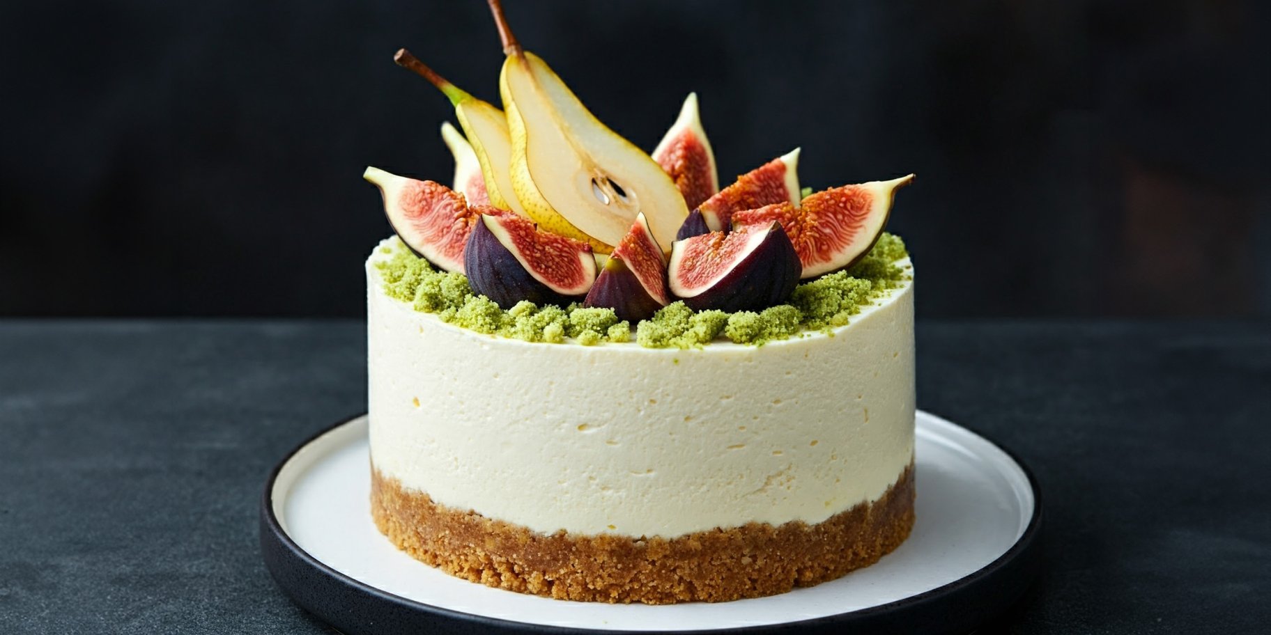 Чизкейк з грушею та інжиром