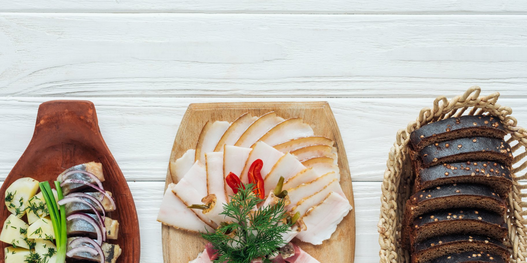 сало хлеб сельдь