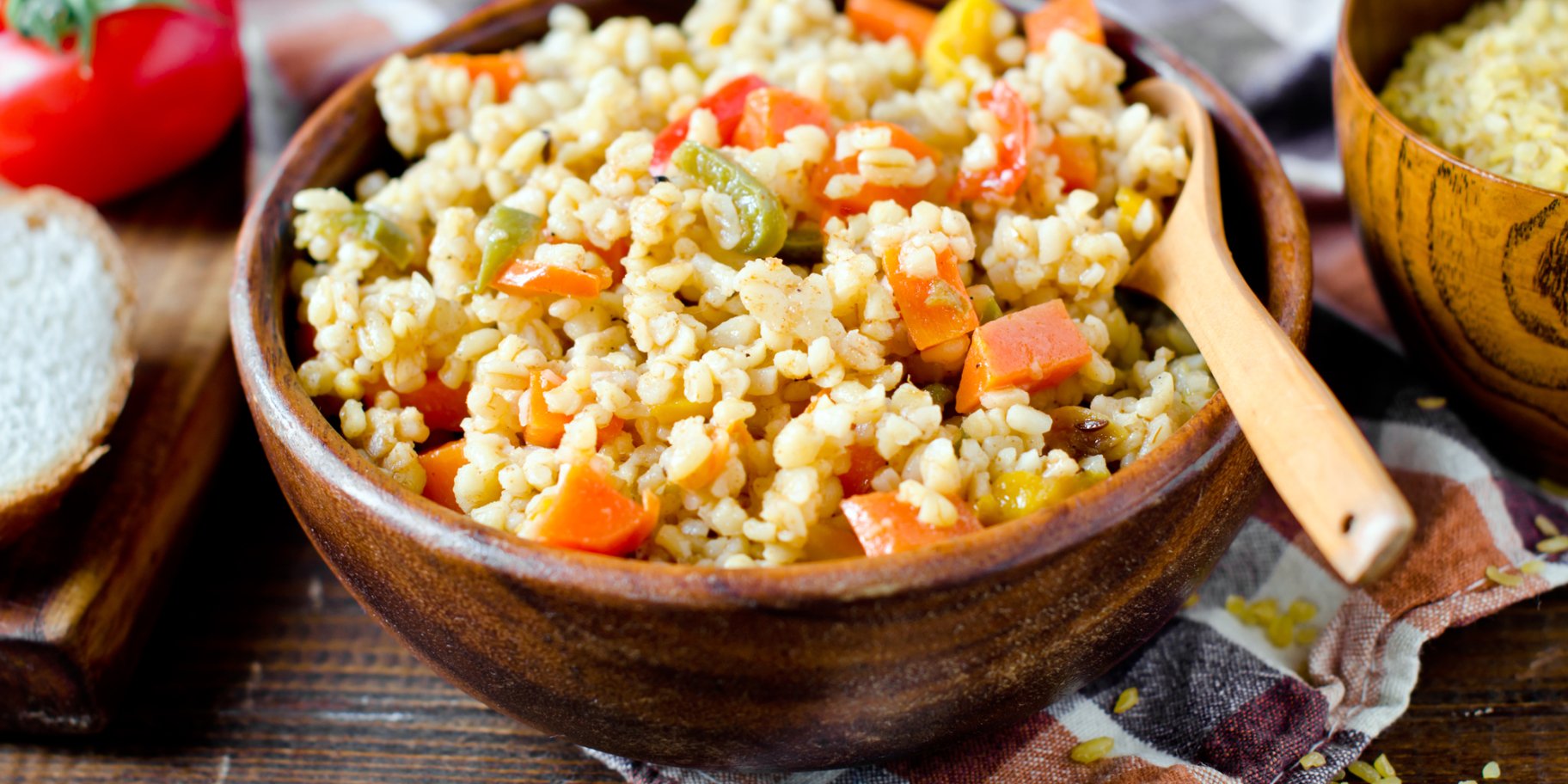 Булгур з перепілкою і овочами