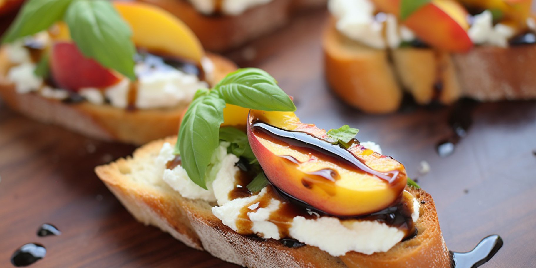 бутерброды с нектаринами и сыром
