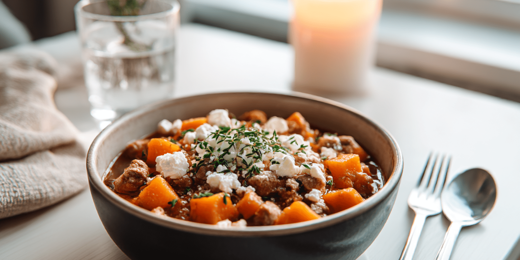 Свиняча вирізка з гарбузом, морквою та фетою