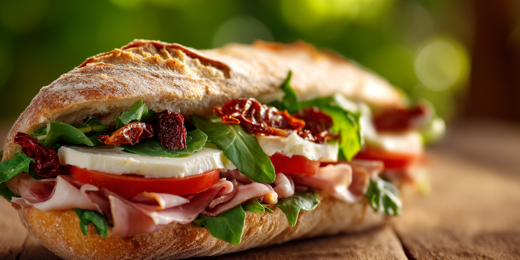 Італійський сендвіч з домашньою чіабатою