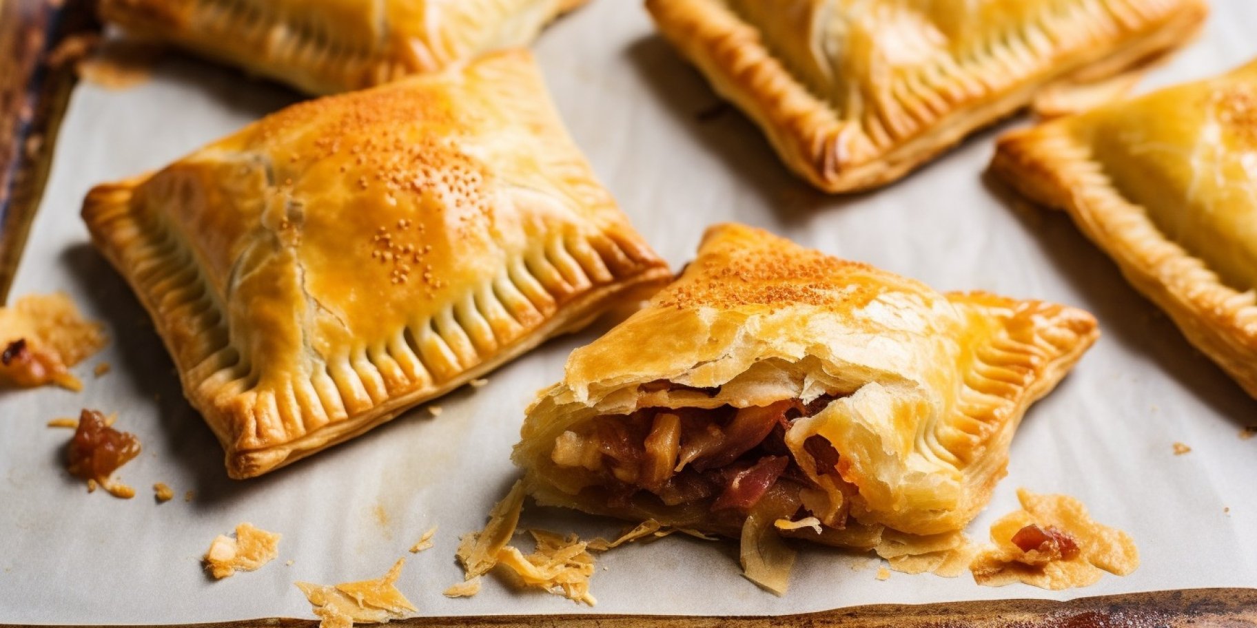 Слойки с беконом