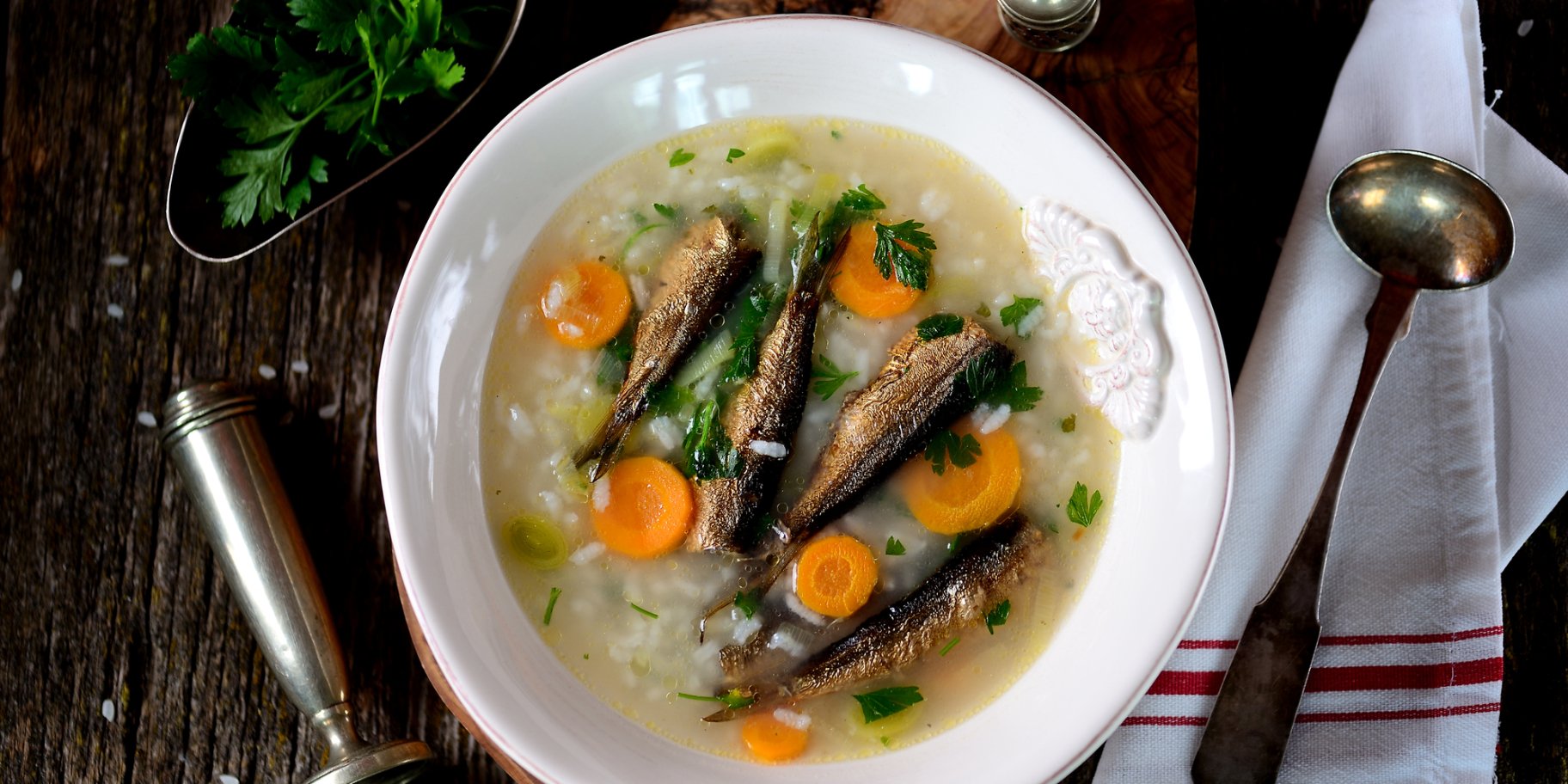 Суп зі шпротами