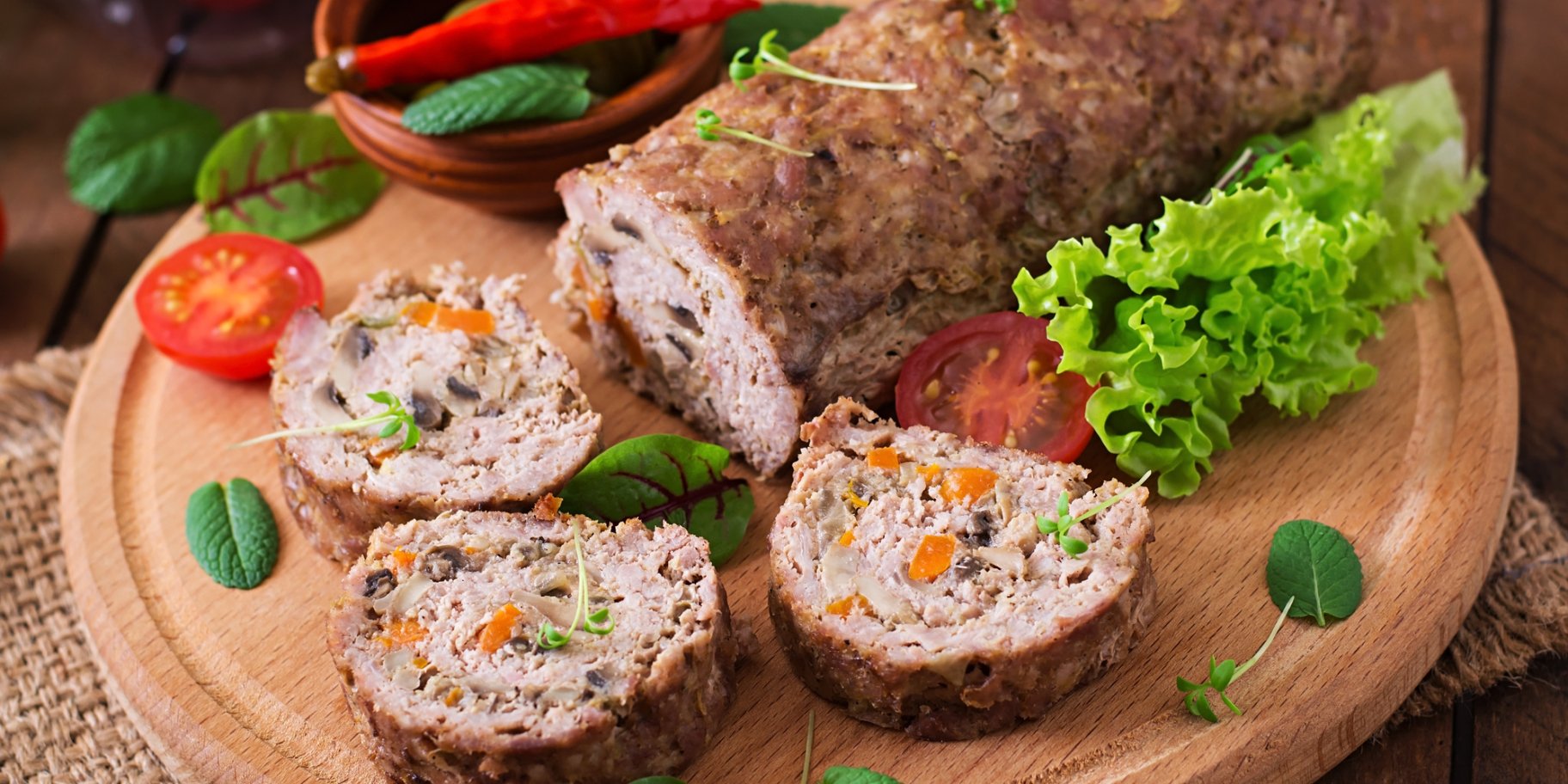 М’ясний хлібець з грибами