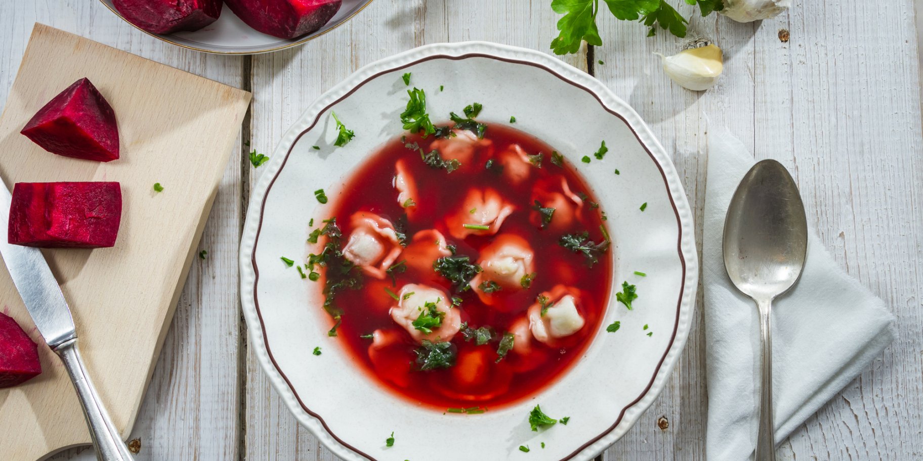 Борщ з галушками