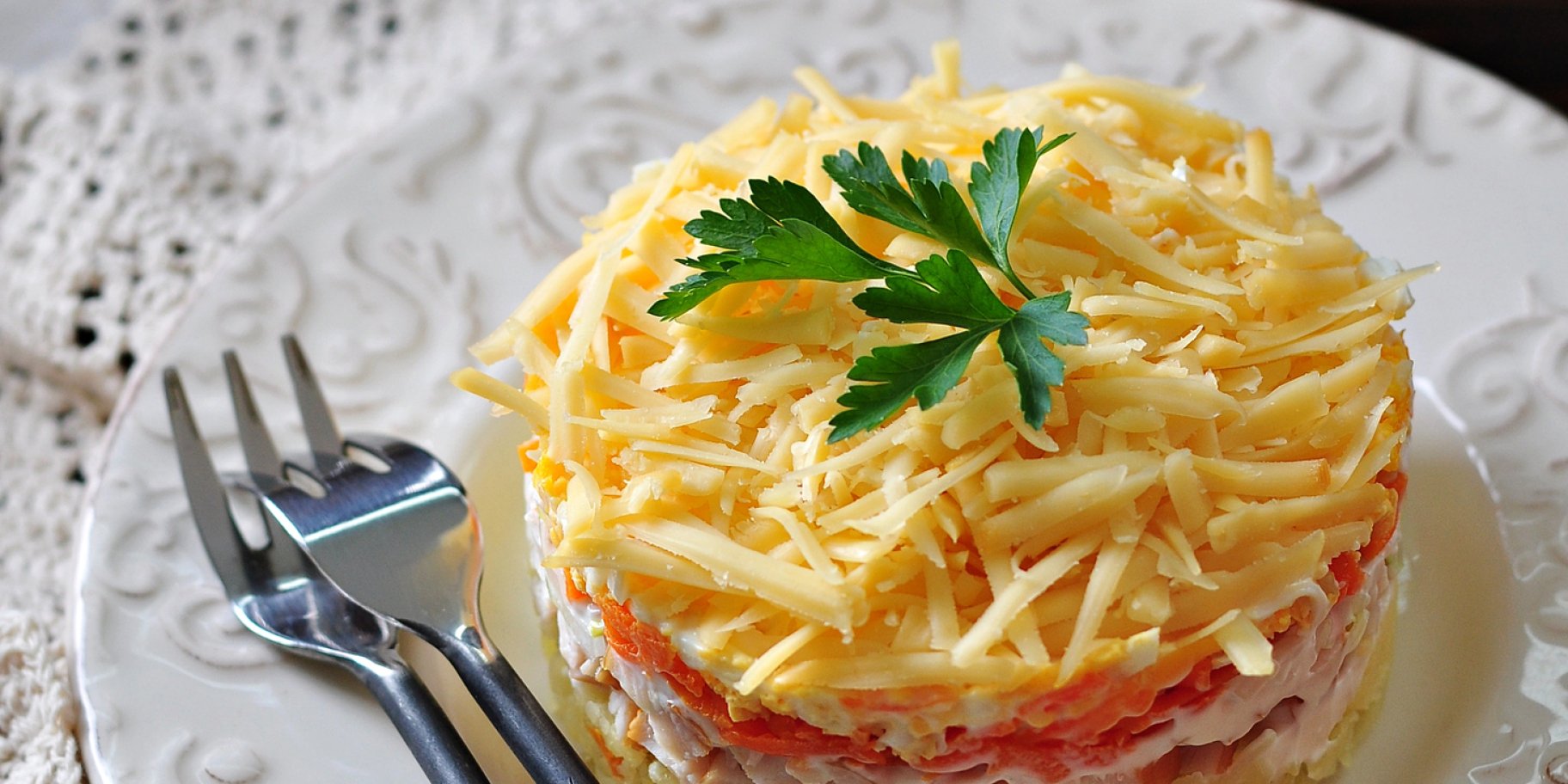 Салат з куркою та апельсинами