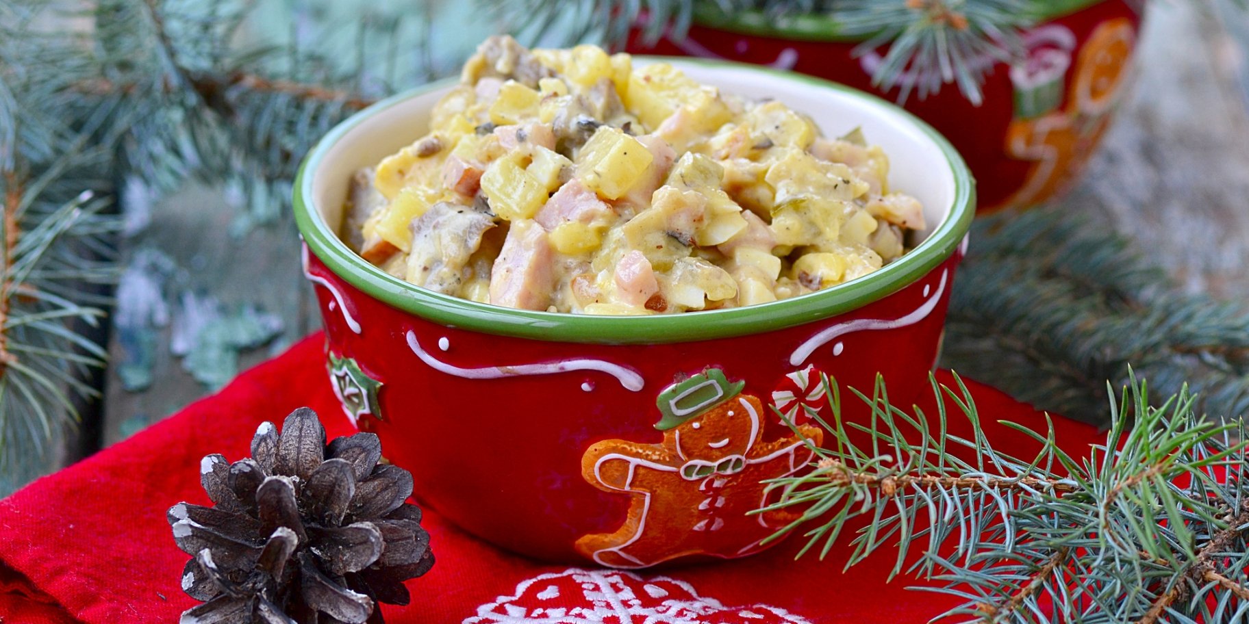 Картопляний салат по-селянськи з грибами