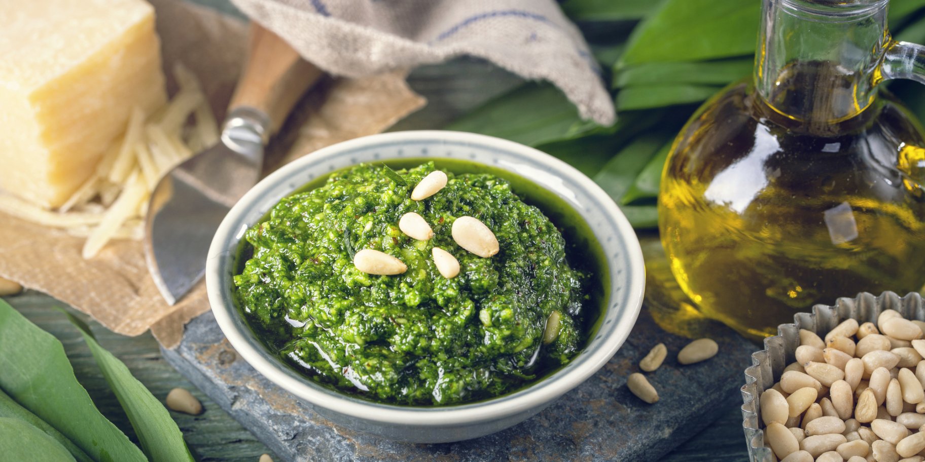 Песто со спаржевой фасолью
