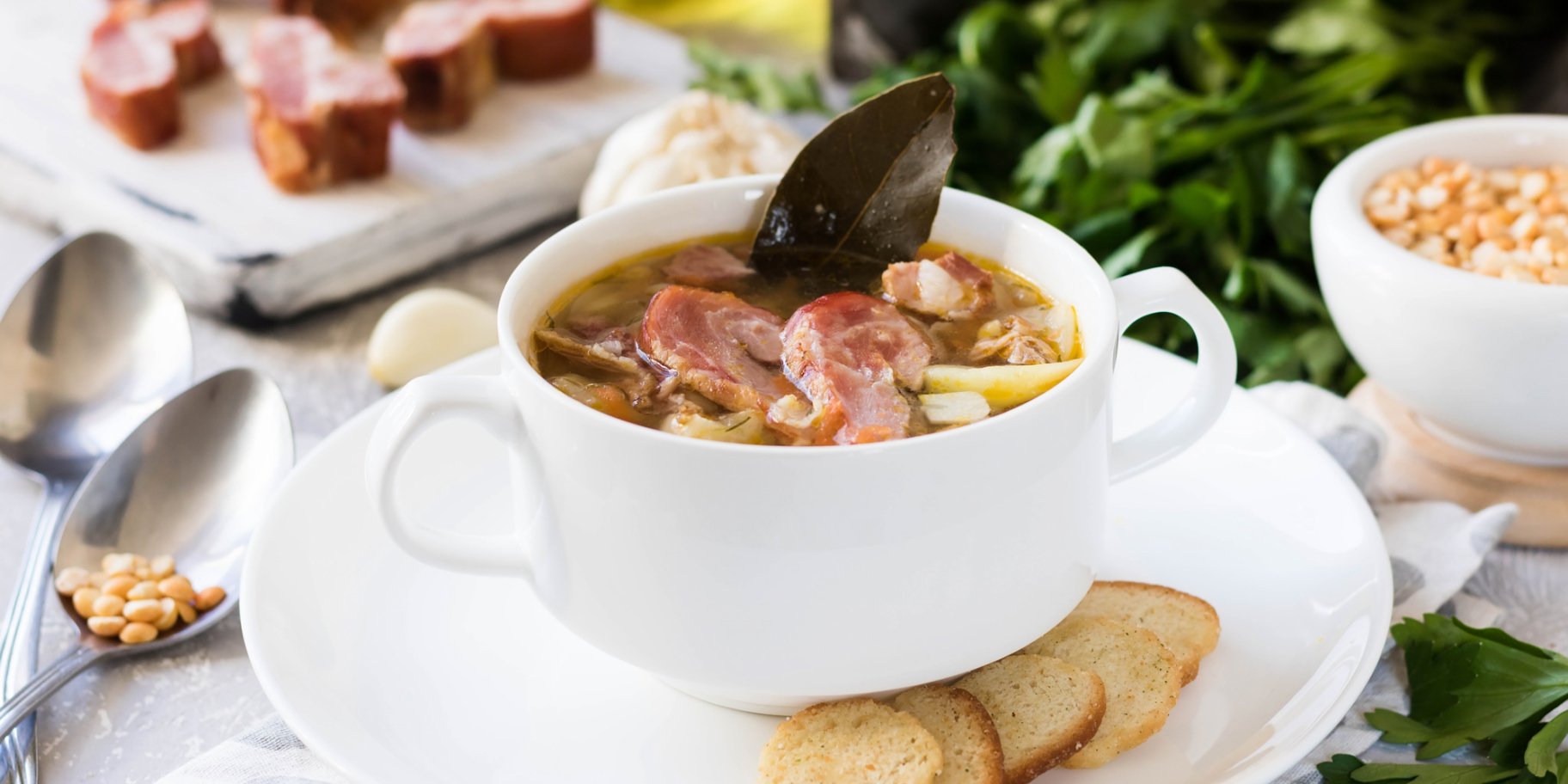 Суп з копченостями