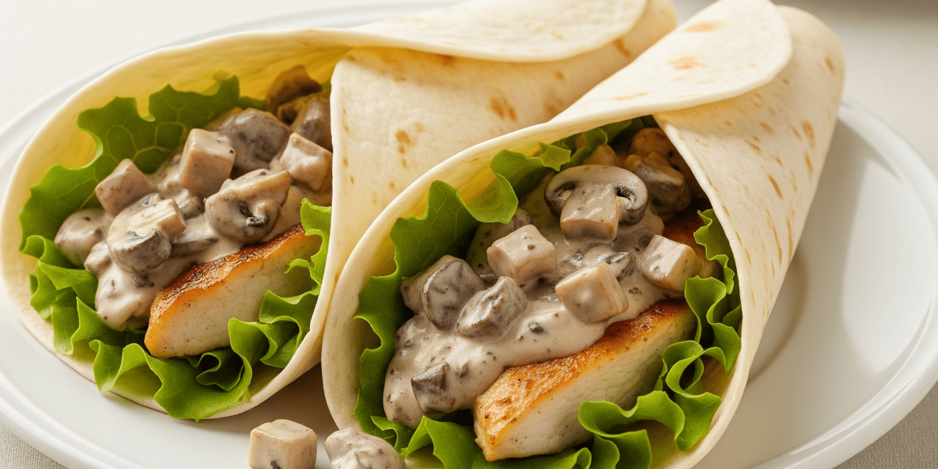 Роли з лаваша із грибним паштетом