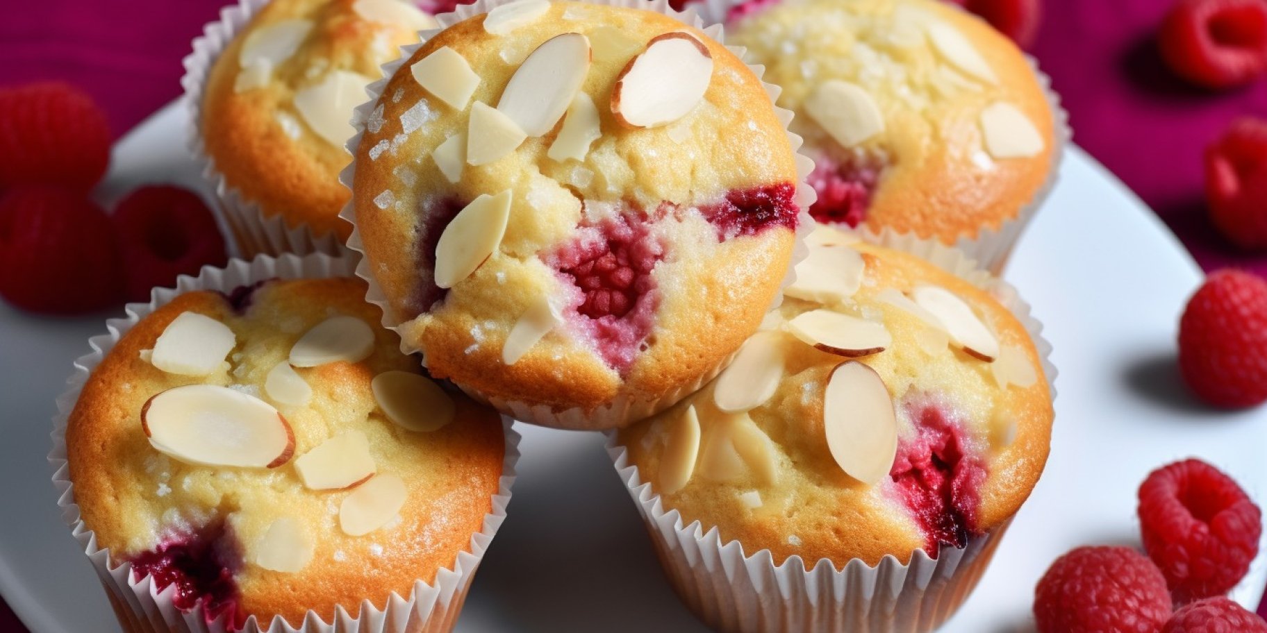 Кексы с малиной