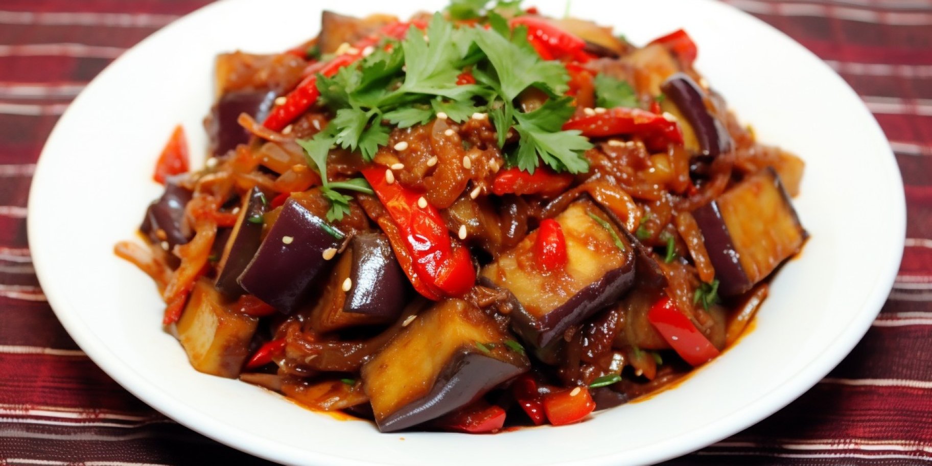 Салат з баклажанамиСалат з баклажанами та кисло-солодким соусом