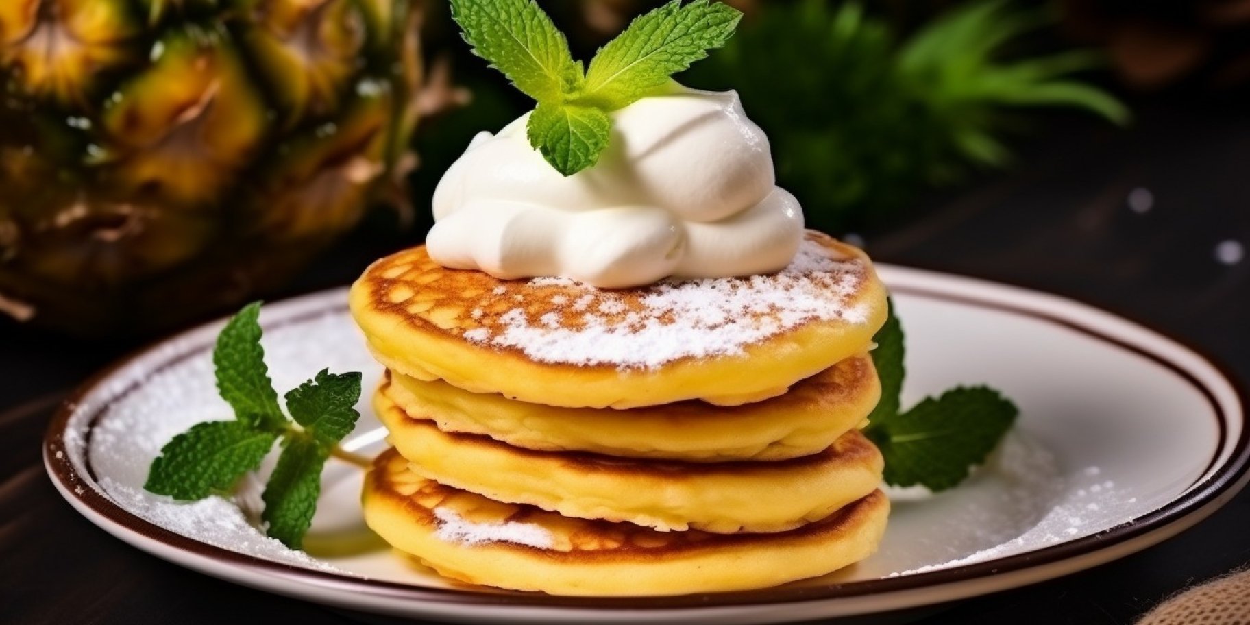 Оладки з ананасами