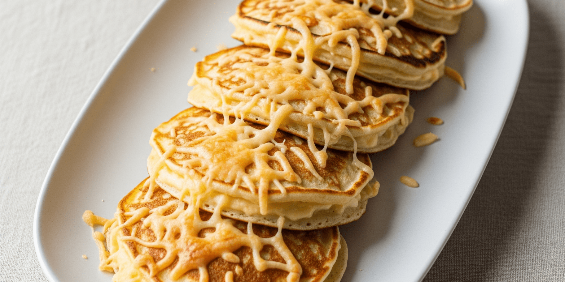 Панкейки з шинкою, сиром і соусом бешамель