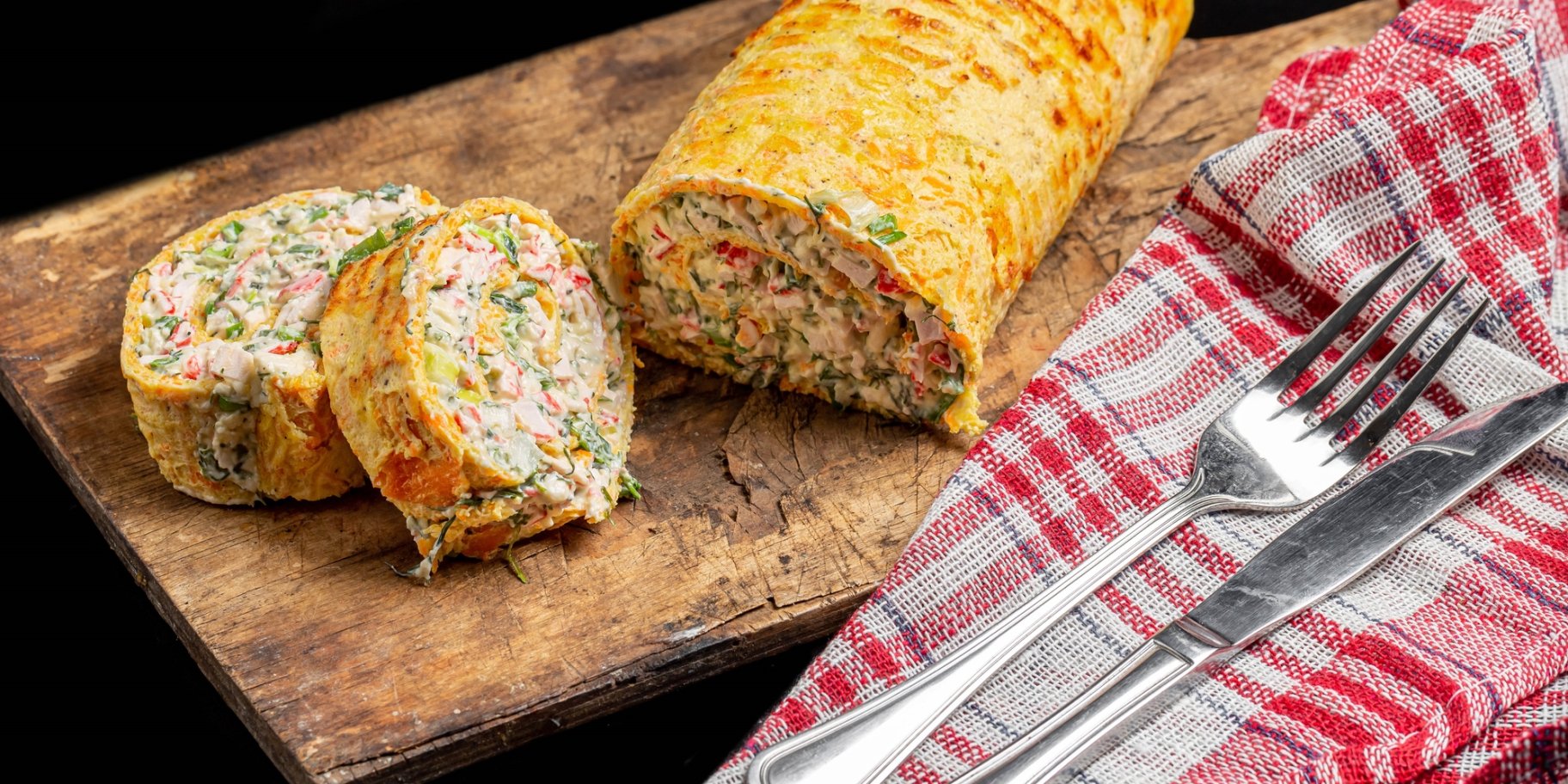 Омлет з крабовими паличками