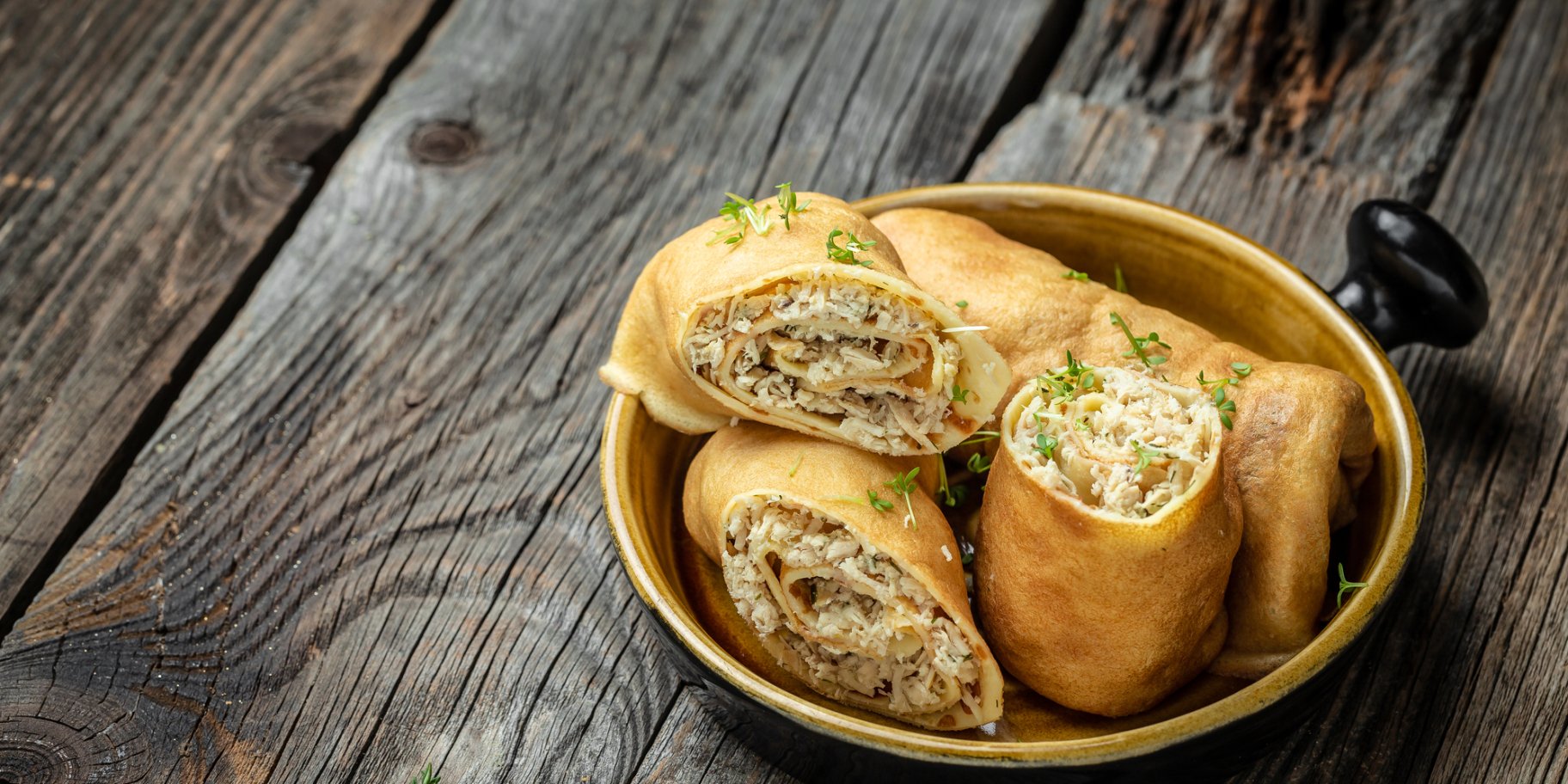 Млинці з м'ясом і рисом