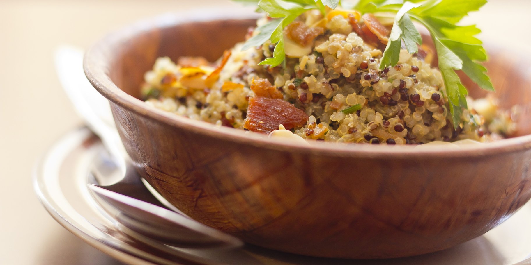 Киноа с мясным фаршем по-корейски