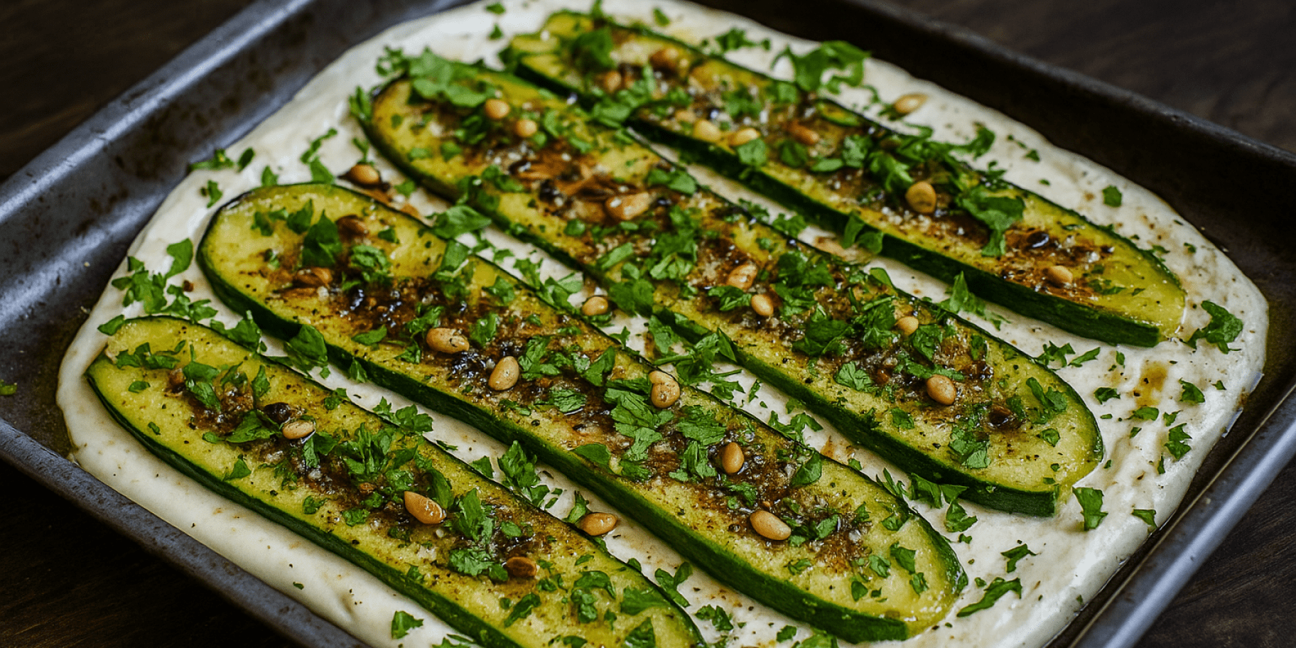 Кабачки на кремі з фети