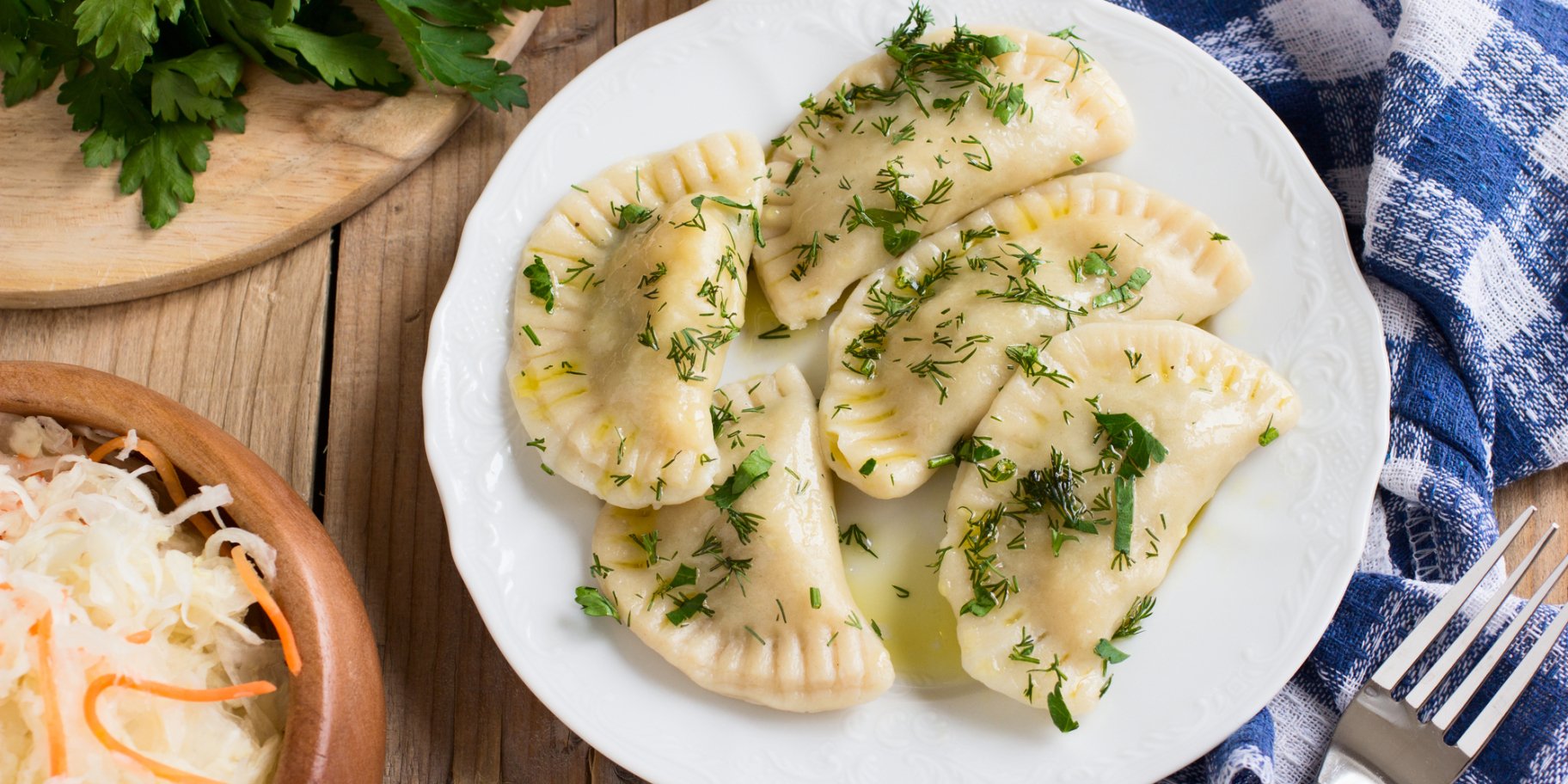 Вареники з черемшею і сиром - рецепт
