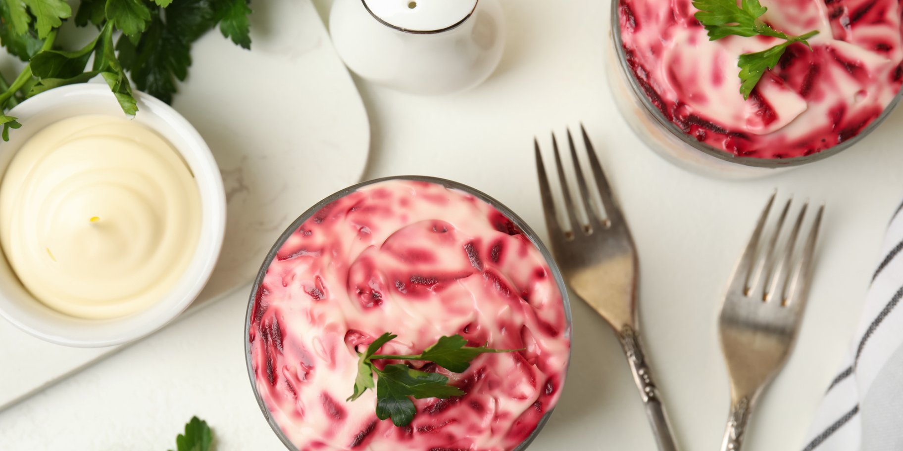 Буряковий салат з крабовими паличками