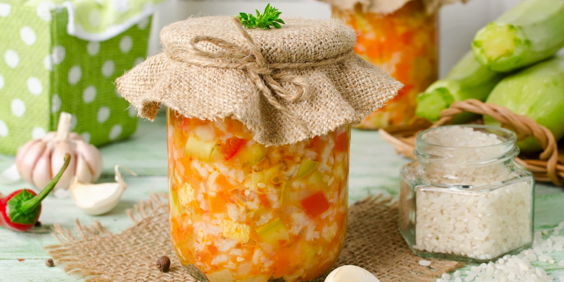 Салат з рисом та овочами на зиму