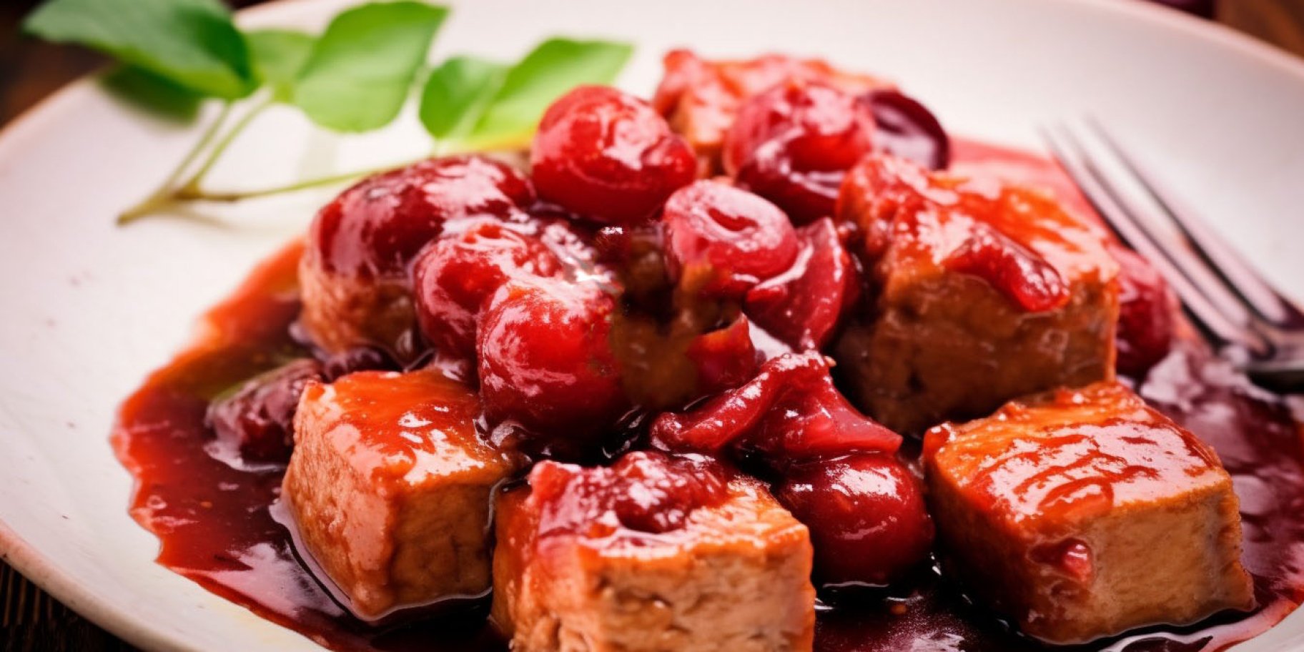 Свинина з вишнею та імбиром