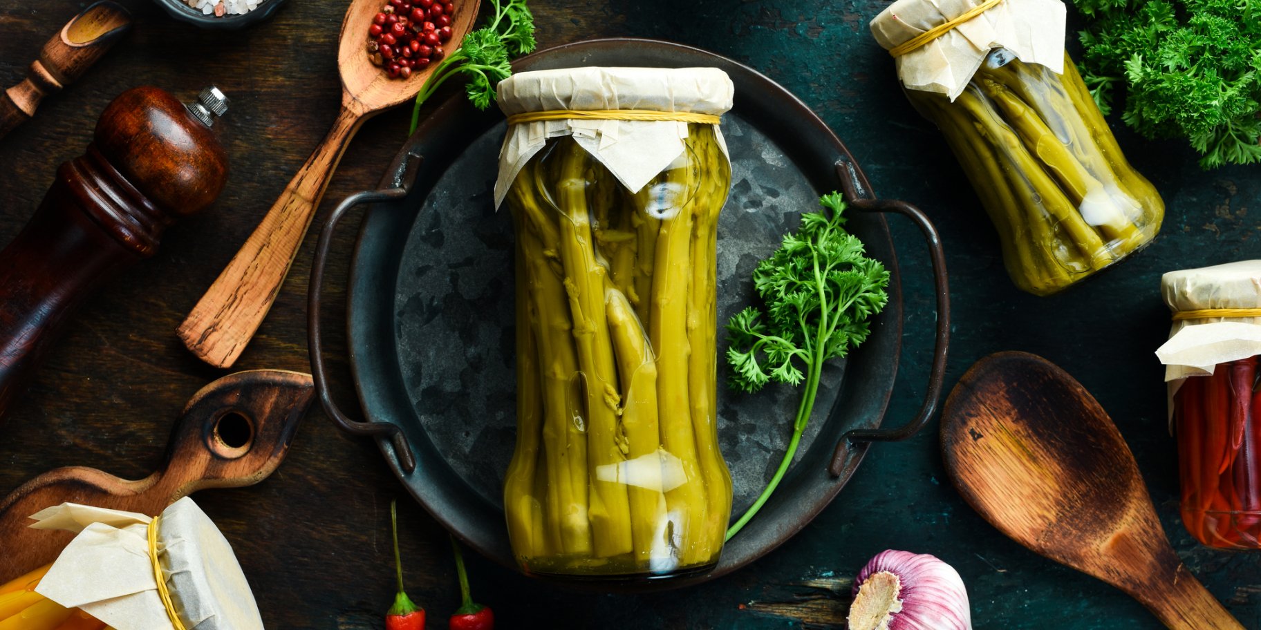 Острая маринованная спаржа