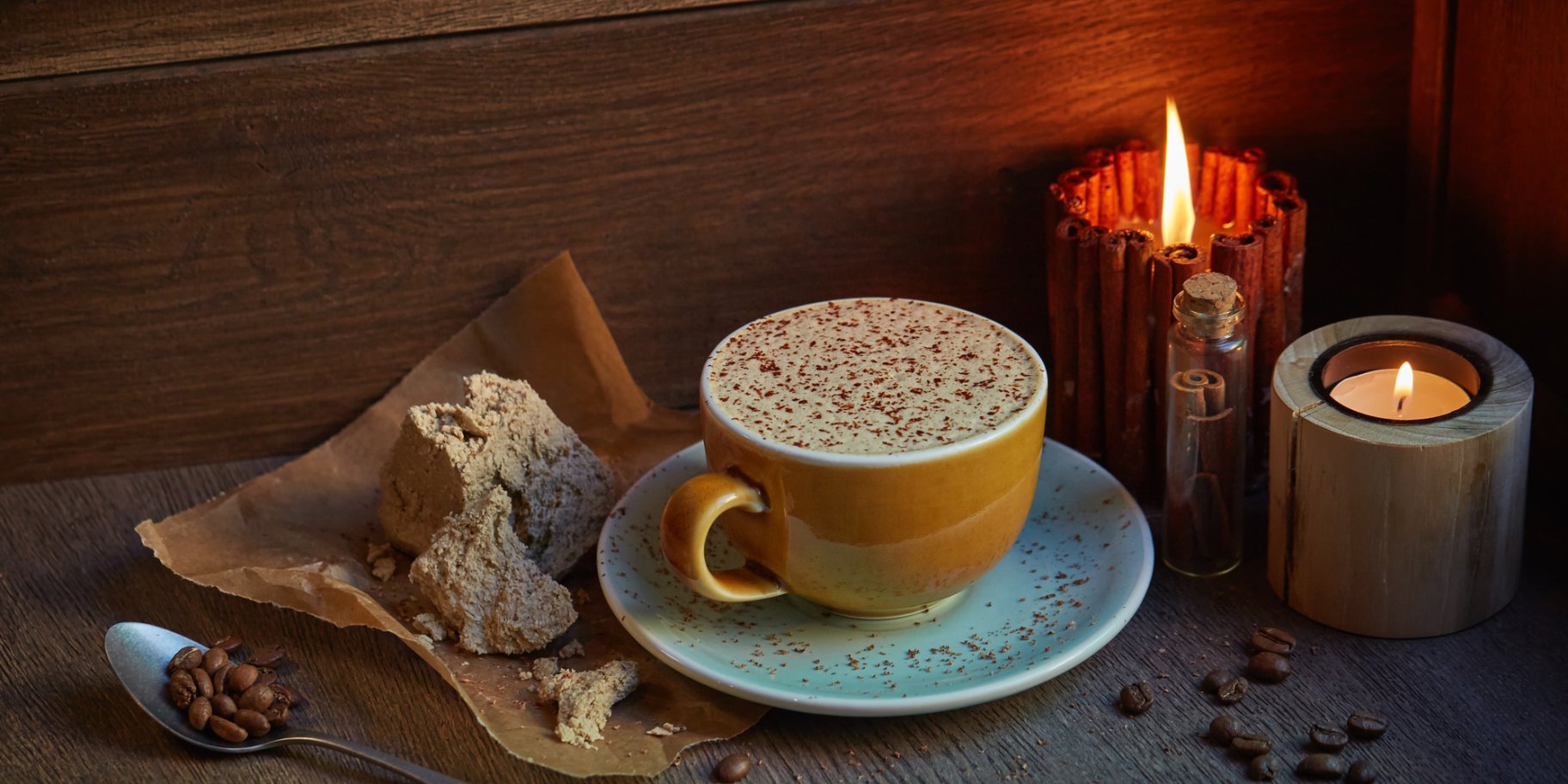 Кава з халвою