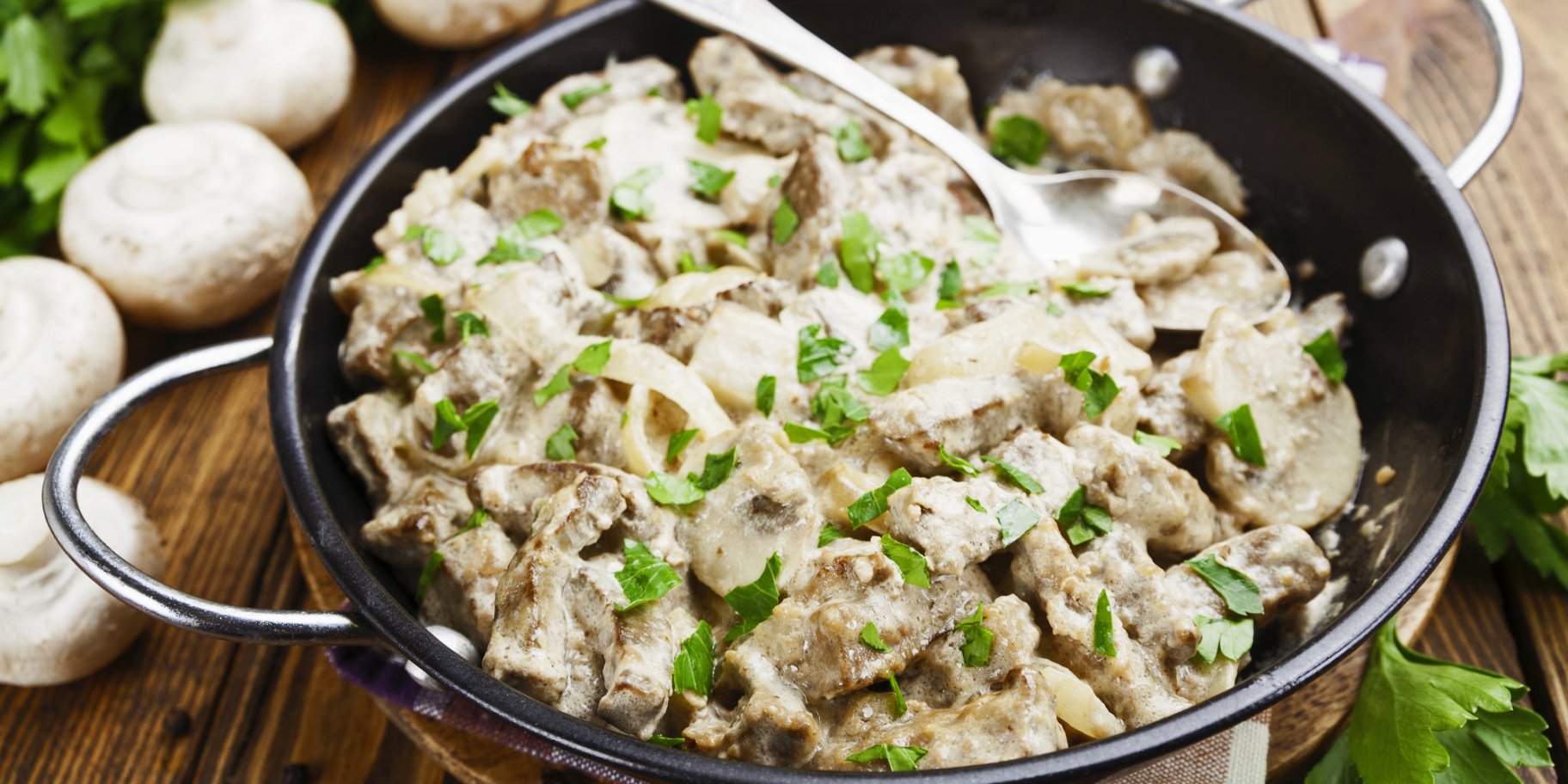 Печінка з грибами - рецепт