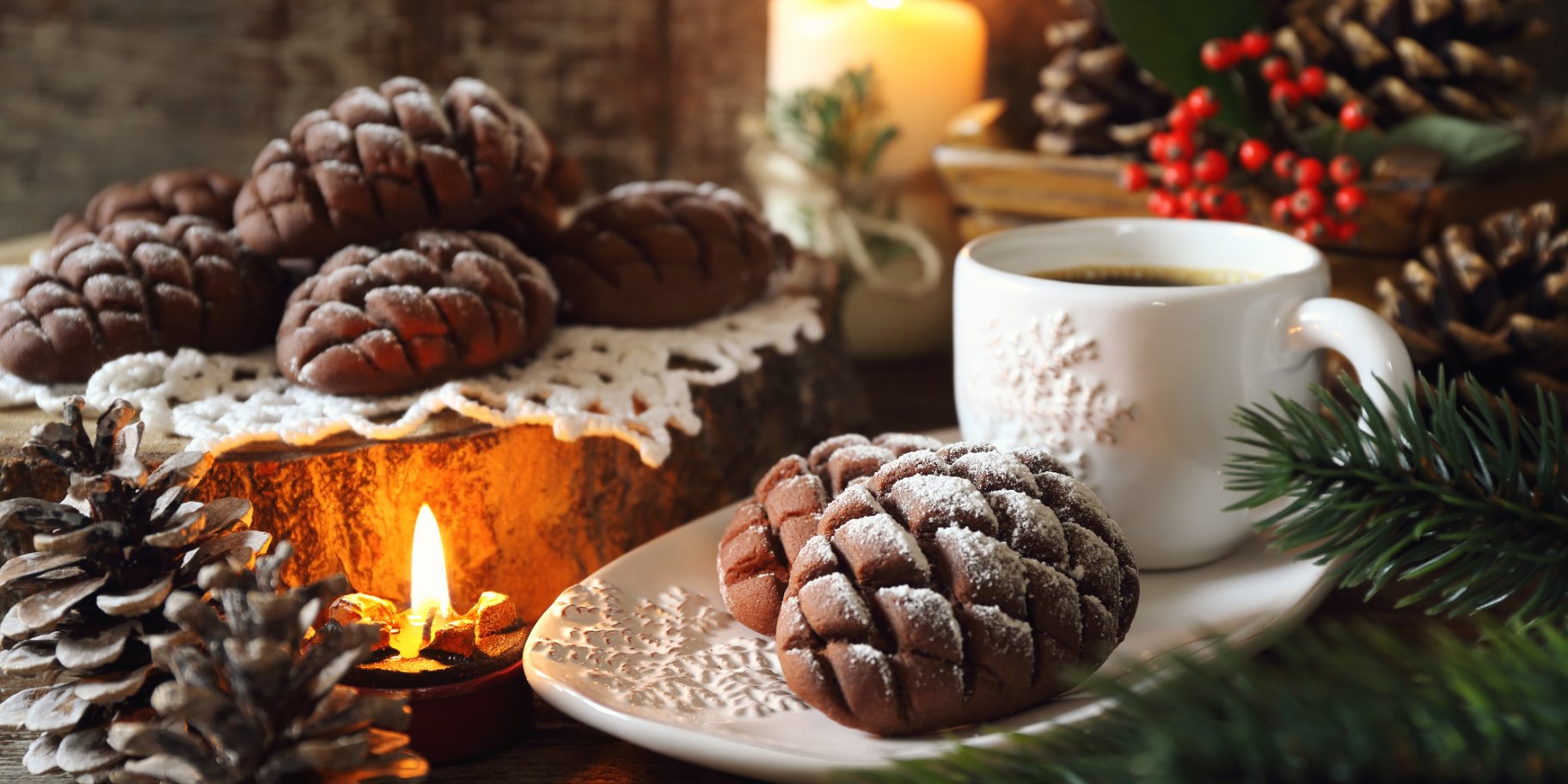 новогодний декор, чашка