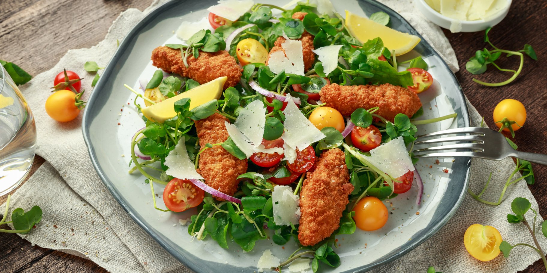 Салат з руколою і смаженим сиром