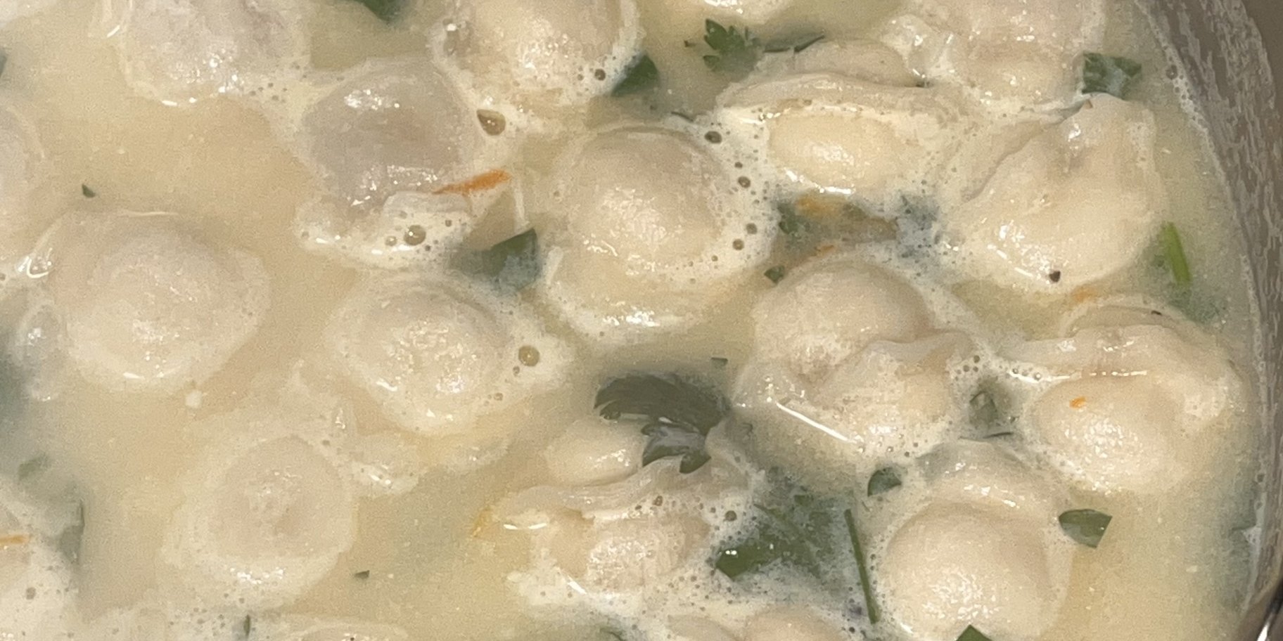 Сирний суп з пельменями