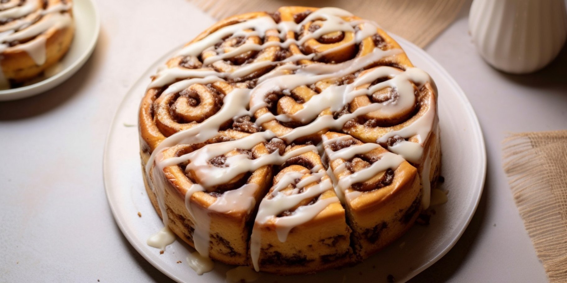 Чизкейк с булочками с корицей