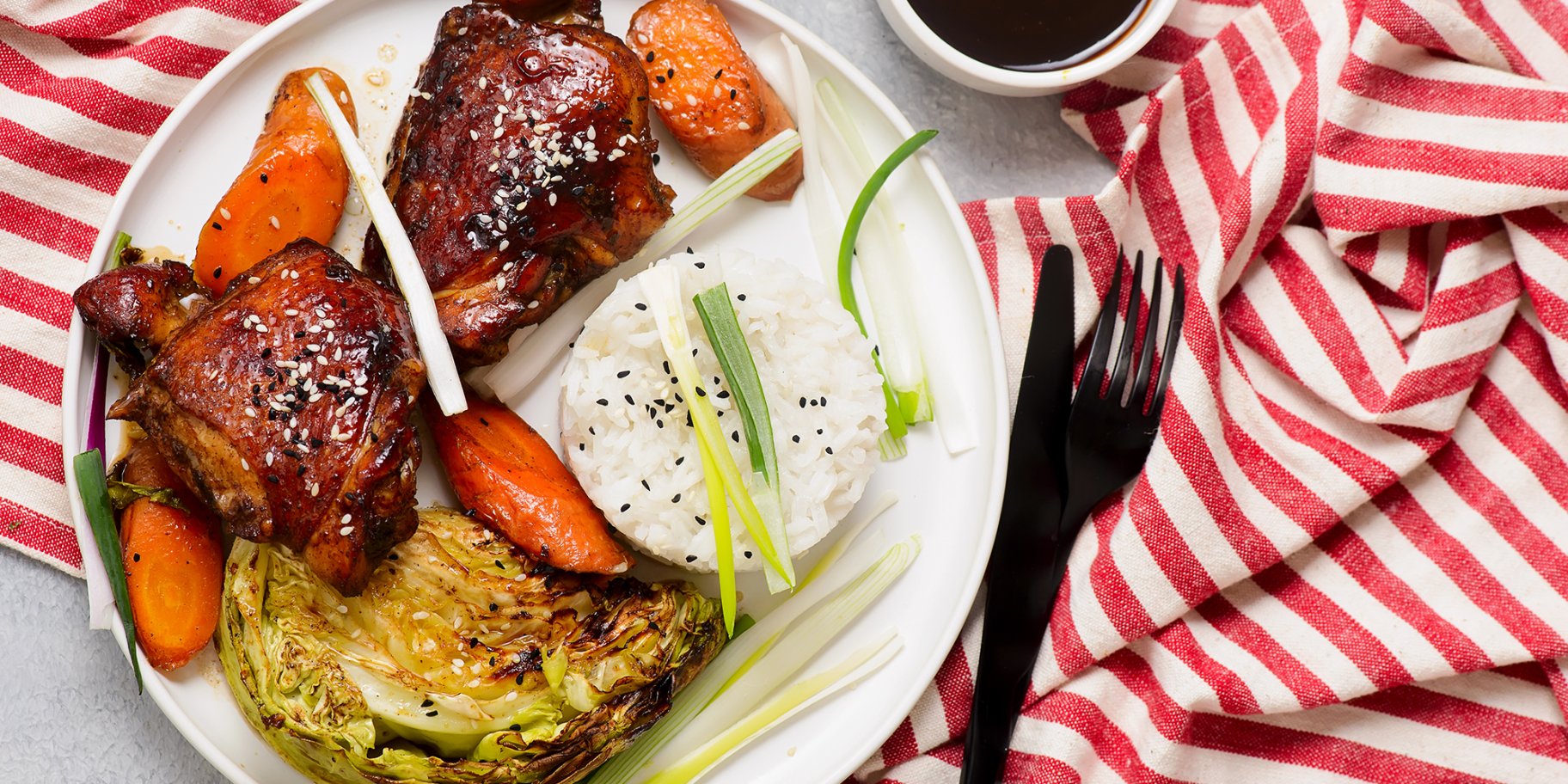 Курка теріякі з овочами