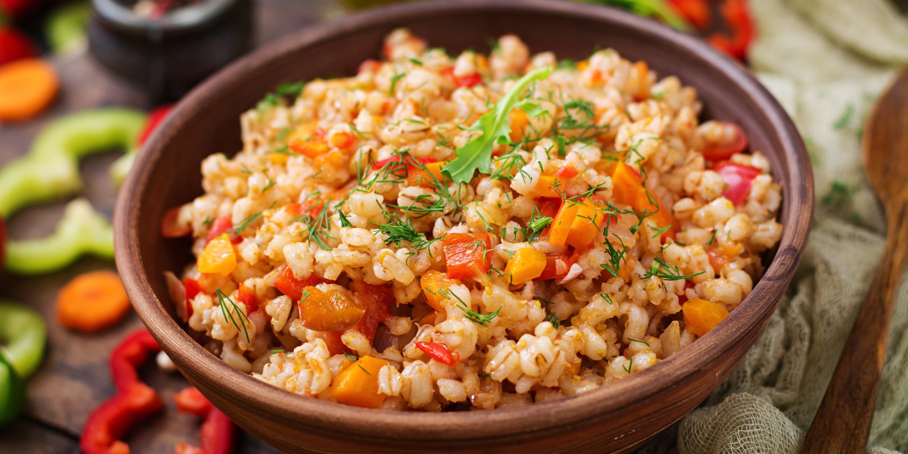 Перловка с овощами